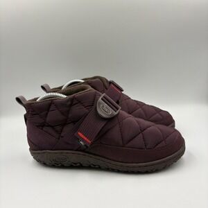 Chaco Ramble Puff Mid Burgundy Quilted Fleece Lined Slippers Womens 7 JCH108892